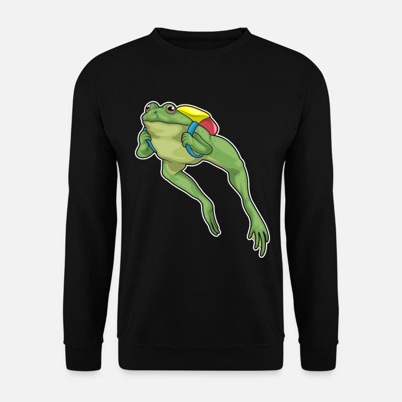 Frog Hiker Backpack Hiking - Unisex Sweatshirt - black