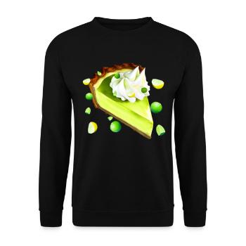 Gâteau au citron vert Key Tarte au citron vert - Sweat-shirt Unisexe - noir - Devant - Alina (178cm) & Michal (187cm)