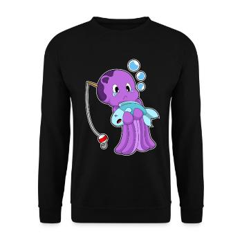 Pêche au poisson pêcheur pieuvre - Sweat-shirt Unisexe - noir - Devant - Alina (178cm) & Michal (187cm)