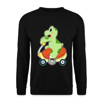 Turtle Bicycle - Unisex Sweatshirt - black - Front - Alina (178cm) & Michal (187cm)