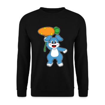 Ballon Lapin - Sweat-shirt Unisexe - noir - Devant - Alina (178cm) & Michal (187cm)