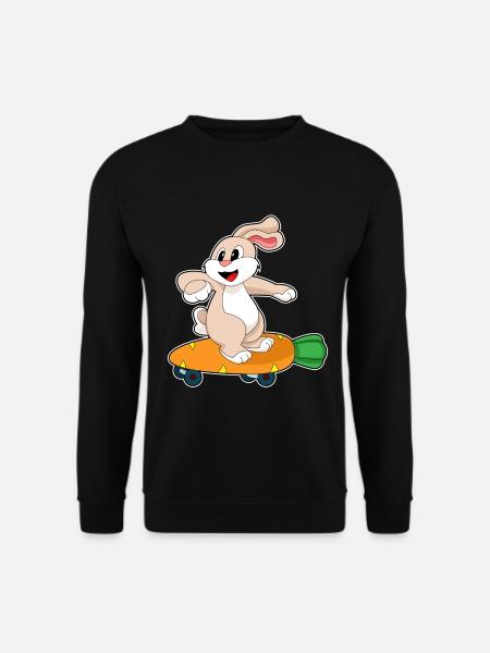 Hase Skater Skateboard - Unisex Pullover - Schwarz