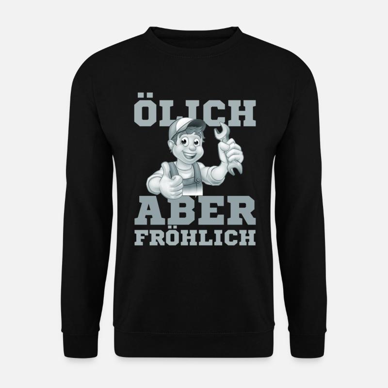 Fröhlicher Handwerker Daumenhoch - Unisex Pullover - Schwarz