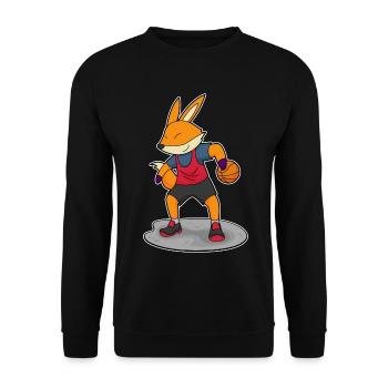 Fuchs Basketball Player Basketball - Unisex Sweatshirt - black - Front - Alina (178cm) & Michal (187cm)