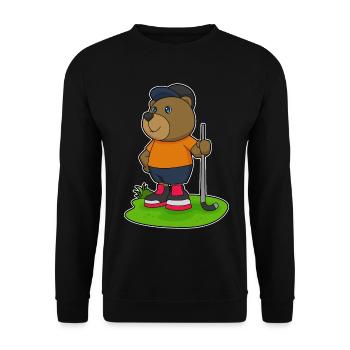 Hockey sur gazon Bear Stick - Sweat-shirt Unisexe - noir - Devant - Alina (178cm) & Michal (187cm)