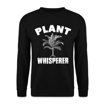 Plant Whisperer Funny Hobby Gardening plant Shirt - Unisex Sweatshirt - black - Front - Alina (178cm) & Michal (187cm)