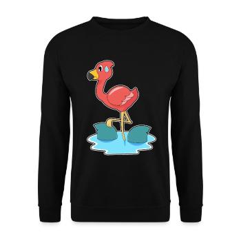 Nageoires de requin flamant rose - Sweat-shirt Unisexe - noir - Devant - Alina (178cm) & Michal (187cm)