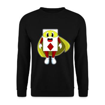 Poker Pokerkarten - Unisex Pullover - Schwarz - Vorne - Alina (178cm) & Michal (187cm)