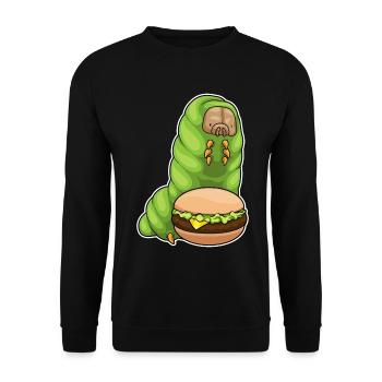 Caterpillar Cheeseburger - Sweat-shirt Unisexe - noir - Devant - Alina (178cm) & Michal (187cm)