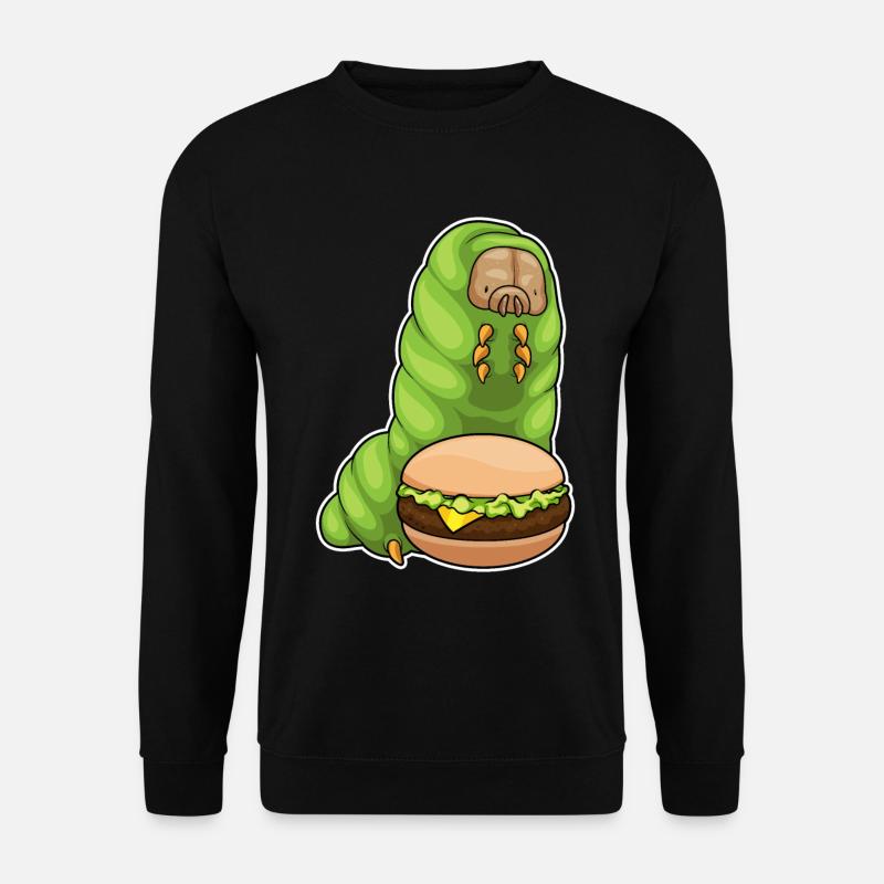 Raupe Cheeseburger - Unisex Pullover - Schwarz