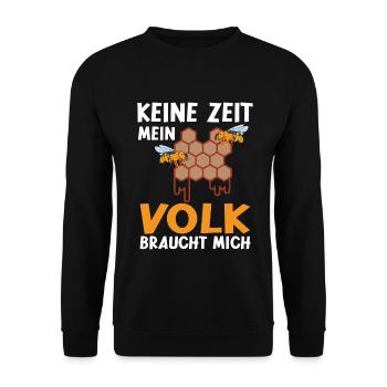 No time my colony needs me bee - Unisex Sweatshirt - black - Front - Alina (178cm) & Michal (187cm)