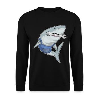 Atelier de clé mécanique Shark - Sweat-shirt Unisexe - noir - Devant - Alina (178cm) & Michal (187cm)