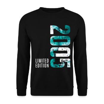 20th Birthday Boy Girl Saying Gift 2005 - Unisex Sweatshirt - black - Front - Alina (178cm) & Michal (187cm)