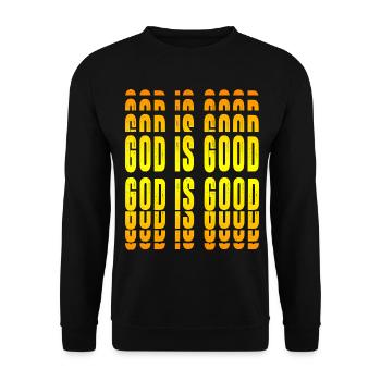 God is good - Unisex Sweatshirt - black - Front - Alina (178cm) & Michal (187cm)