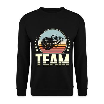 Volleyball Team - Unisex Sweatshirt - black - Front - Alina (178cm) & Michal (187cm)