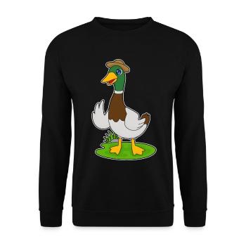 Chapeau de canard - Sweat-shirt Unisexe - noir - Devant - Alina (178cm) & Michal (187cm)