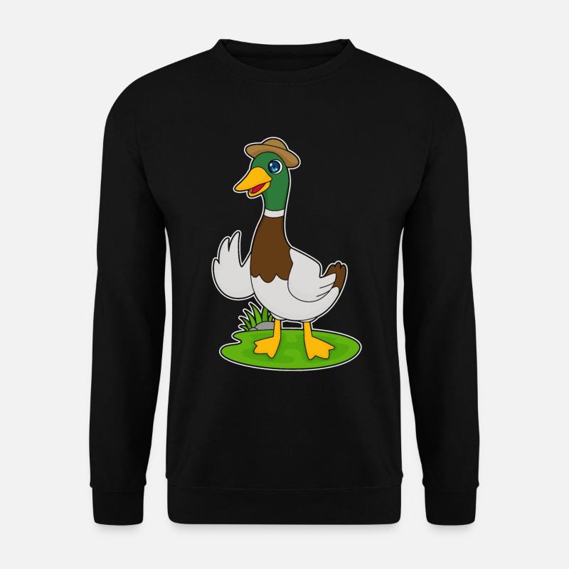 Ente Hut - Unisex Pullover - Schwarz