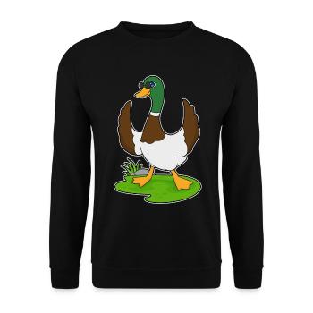 Ente Sonnenbrille - Unisex Pullover - Schwarz - Vorne - Alina (178cm) & Michal (187cm)