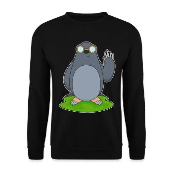 Mole glasses - Unisex Sweatshirt - black - Front - Alina (178cm) & Michal (187cm)