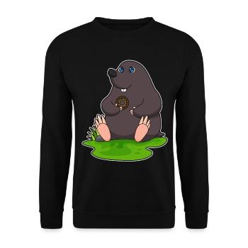Taupe beignet - Sweat-shirt Unisexe - noir - Devant - Alina (178cm) & Michal (187cm)
