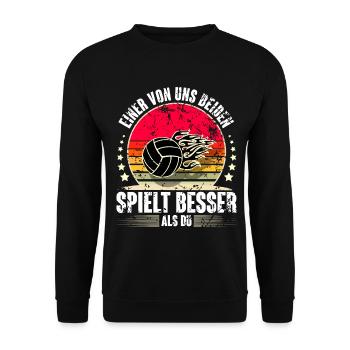 Volleyball - Unisex Pullover - Schwarz - Vorne - Alina (178cm) & Michal (187cm)