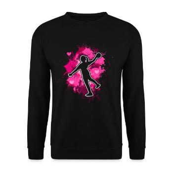 Handball Handball Joueur de handball féminin - Sweat-shirt Unisexe - noir - Devant - Alina (178cm) & Michal (187cm)