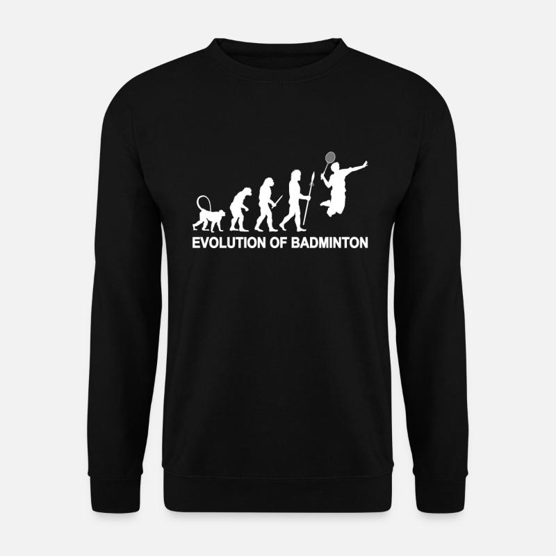 Evolution of Badminton - Unisex Sweatshirt - black