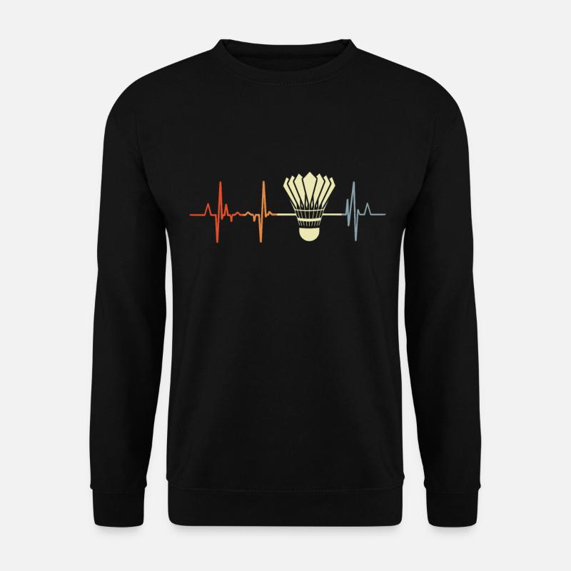 Badminton Herzschlag - Unisex Pullover - Schwarz