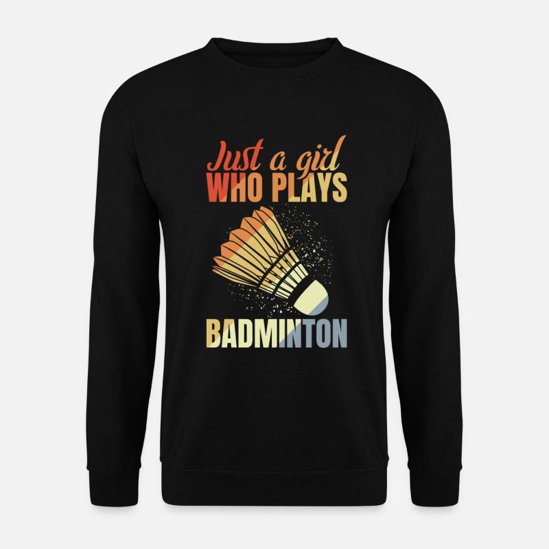 Badmintonspielerin - Unisex Pullover - Schwarz