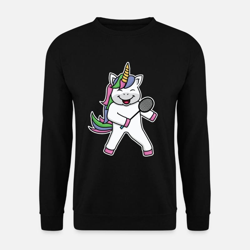 Badminton Unicorn - Unisex Sweatshirt - black