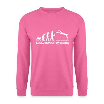 Evolution of Swimming - Unisex Pullover - Pink - Vorne