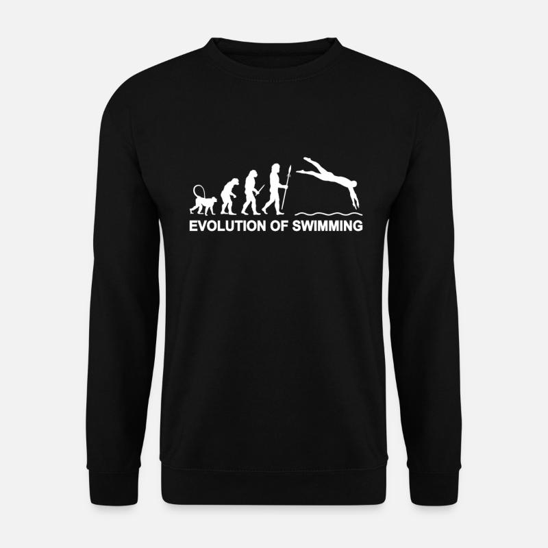 Évolution de la natation - Sweat-shirt Unisexe - noir