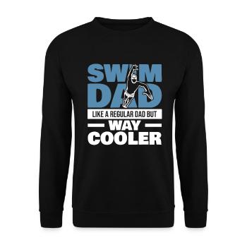 Schwimmer Papa - Unisex Pullover - Schwarz - Vorne - Alina (178cm) & Michal (187cm)