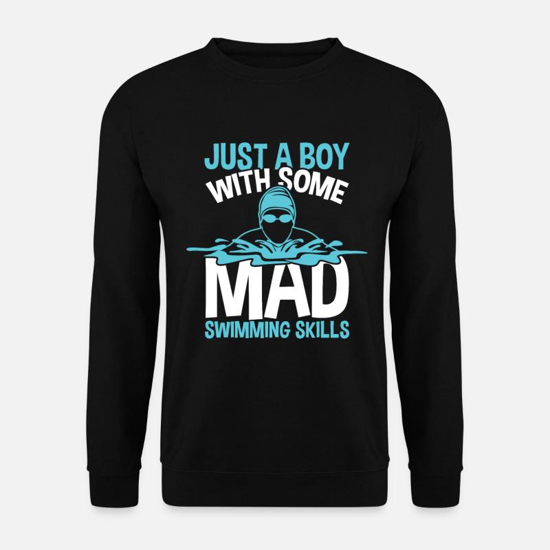 Schwimmjunge - Unisex Pullover - Schwarz