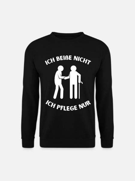 Pflegehumor: Ich Beiße Nicht - Unisex Pullover - Schwarz
