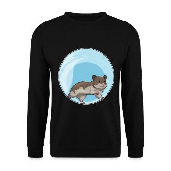Hamster Hamster Ball - Unisex Sweatshirt - black - Front - Alina (178cm) & Michal (187cm)