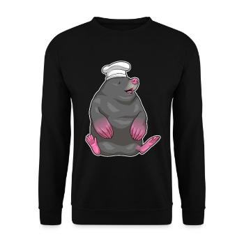 Mole Chef Chef Hat Cooking - Unisex Sweatshirt - black - Front - Alina (178cm) & Michal (187cm)