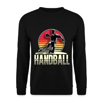 Handball Handballer - Unisex Pullover - Schwarz - Vorne - Alina (178cm) & Michal (187cm)