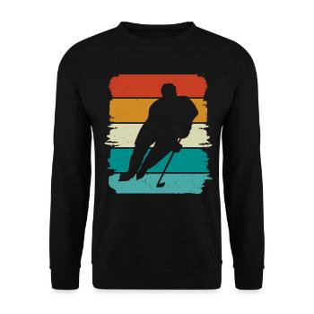 Eishockey - Unisex Sweatshirt - black - Front - Alina (178cm) & Michal (187cm)