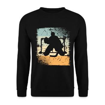 Eishockey - Unisex Sweatshirt - black - Front - Alina (178cm) & Michal (187cm)