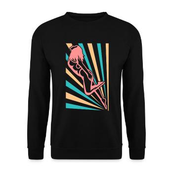 Girls Swimming - Unisex Sweatshirt - black - Front - Alina (178cm) & Michal (187cm)