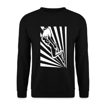 Schwimmer Mädchen - Unisex Pullover - Schwarz - Vorne - Alina (178cm) & Michal (187cm)