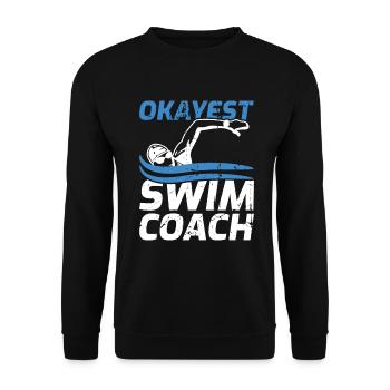 Schwimmtrainer - Unisex Pullover - Schwarz - Vorne - Alina (178cm) & Michal (187cm)
