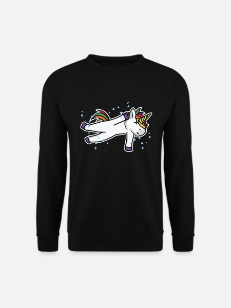 Licorne nageuse - Sweat-shirt Unisexe - noir