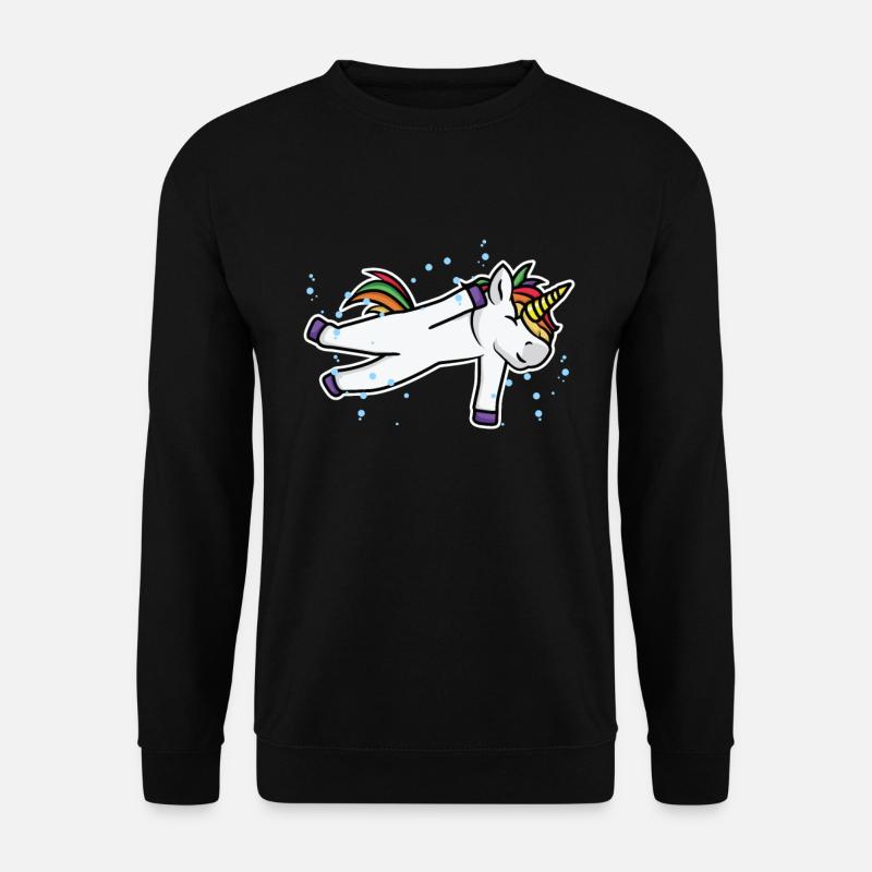 Swimmer Unicorn - Unisex Sweatshirt - black