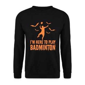Badminton Halloween - Unisex Pullover - Schwarz - Vorne - Alina (178cm) & Michal (187cm)