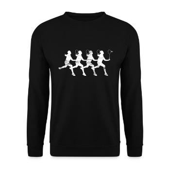 Badminton - Unisex Sweatshirt - black - Front - Alina (178cm) & Michal (187cm)