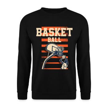 Basketball Basketballer - Unisex Pullover - Schwarz - Vorne - Alina (178cm) & Michal (187cm)