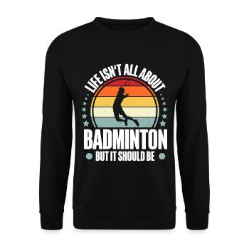 Badminton - Sweat-shirt Unisexe - noir - Devant - Alina (178cm) & Michal (187cm)