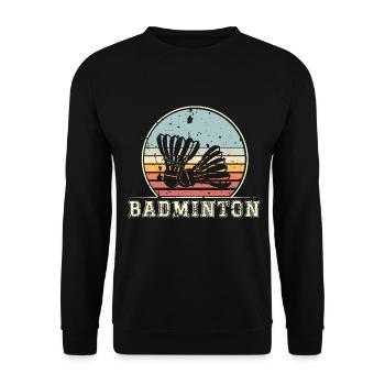 Badminton - Unisex Sweatshirt - black - Front - Alina (178cm) & Michal (187cm)